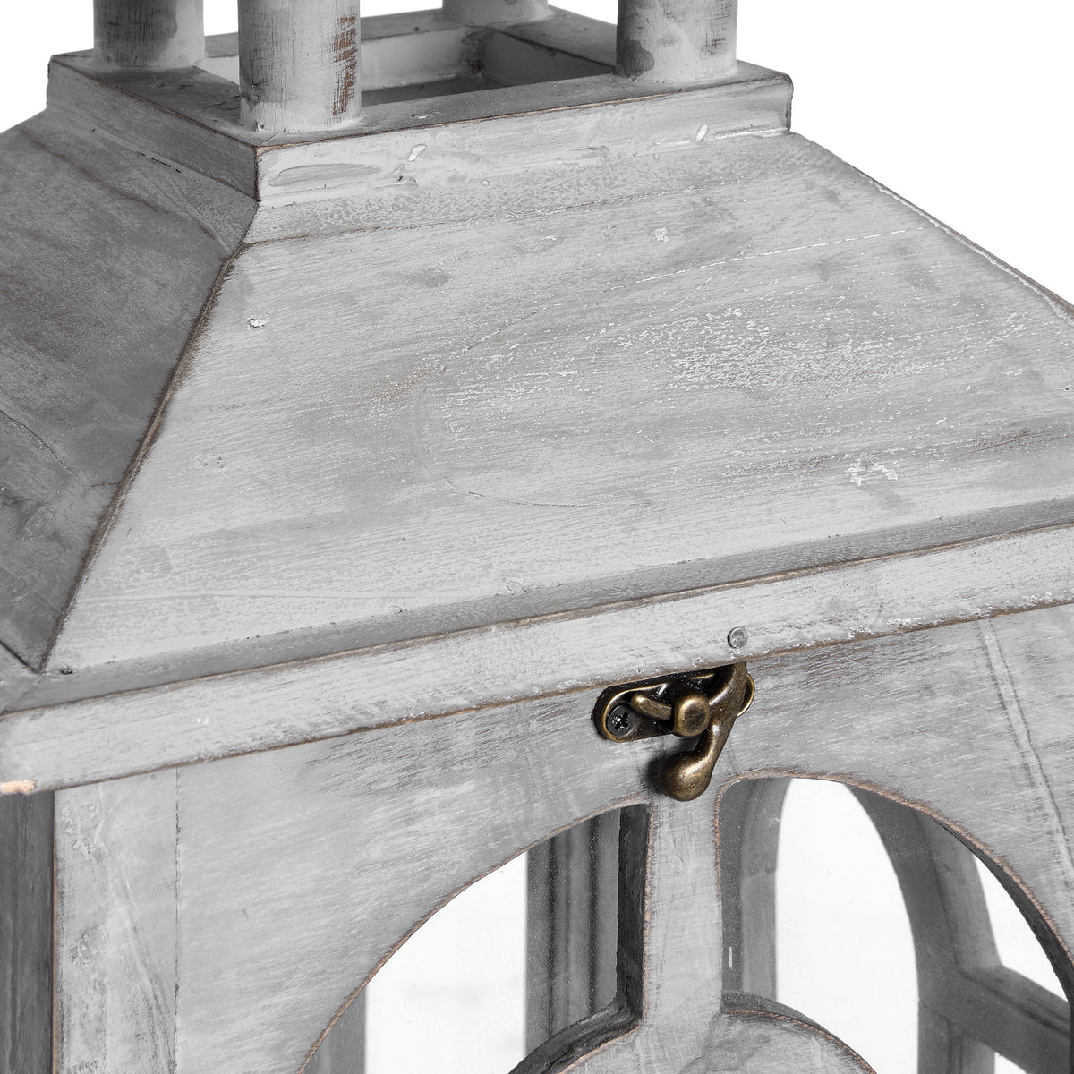 Set Of Three Wooden Lanterns With Archway Design by Hill Interiors - image 4