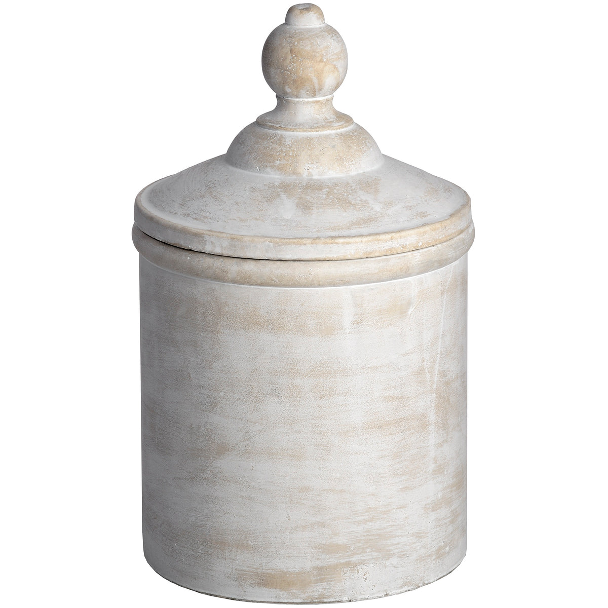 Antique White Cannister by Hill Interiors