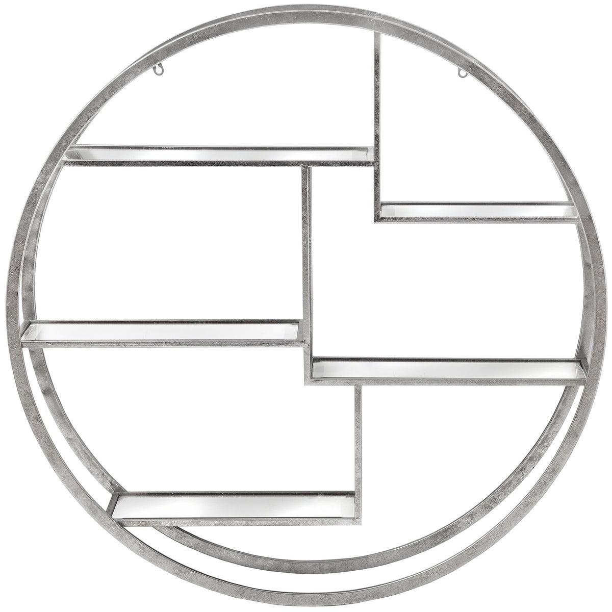 Large Circular Silver Wall Hanging Multi Shelf by Hill Interiors - image 3