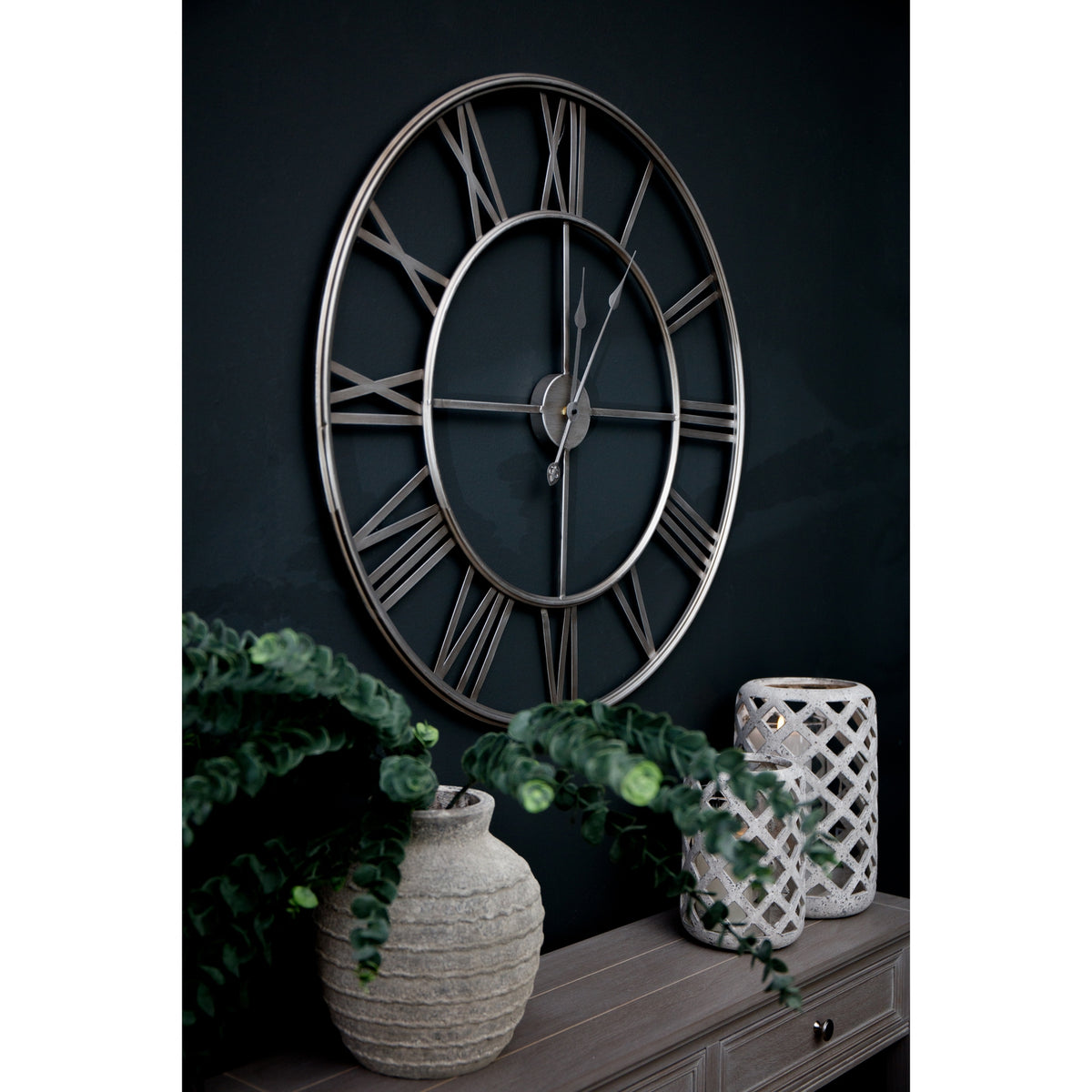 Large Silver Foil Skeleton Wall Clock by Hill Interiors - image 5