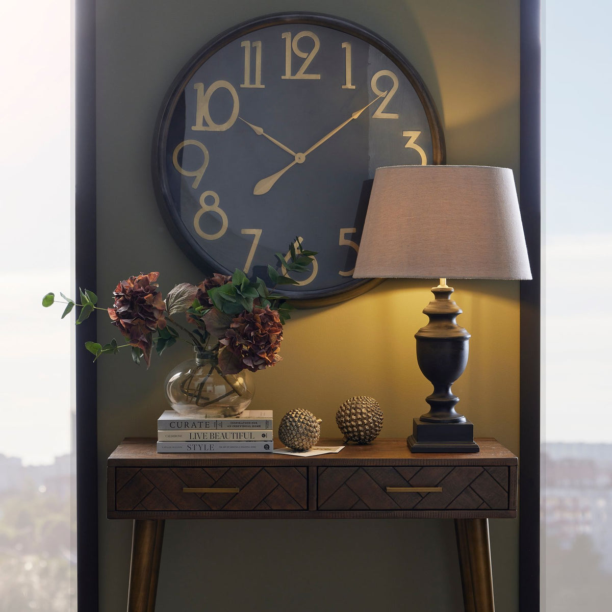 Soho Brass And Black Large Clock by Hill Interiors - image 4