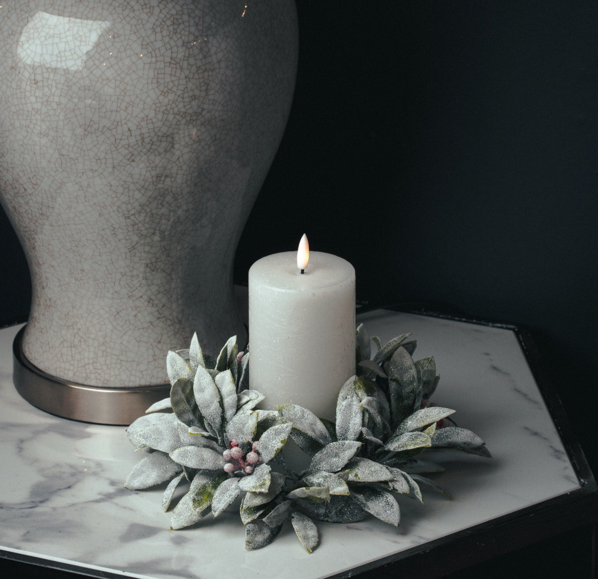 Luxe Collection Natural Glow 3x6 LED White Wax Candle by Hill Interiors - image 2