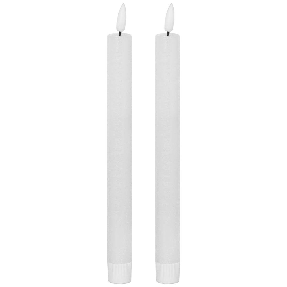 Luxe Collection Natural Glow S/ 2 White LED Dinner Candles by Hill Interiors