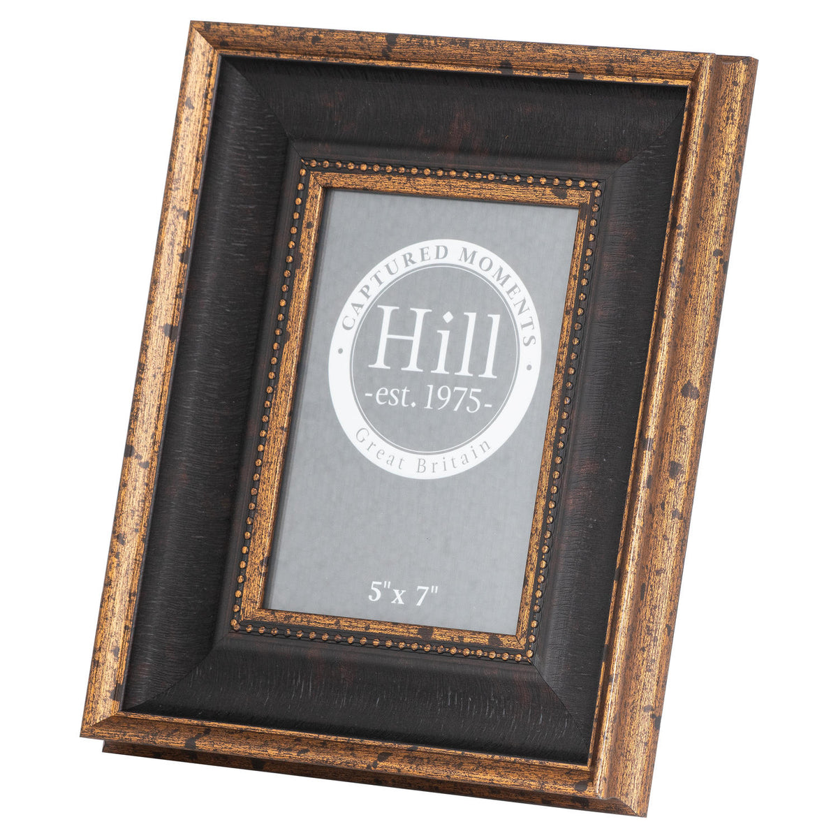 Black And Antique Gold Beaded 5X7 Photo Frame by Hill Interiors