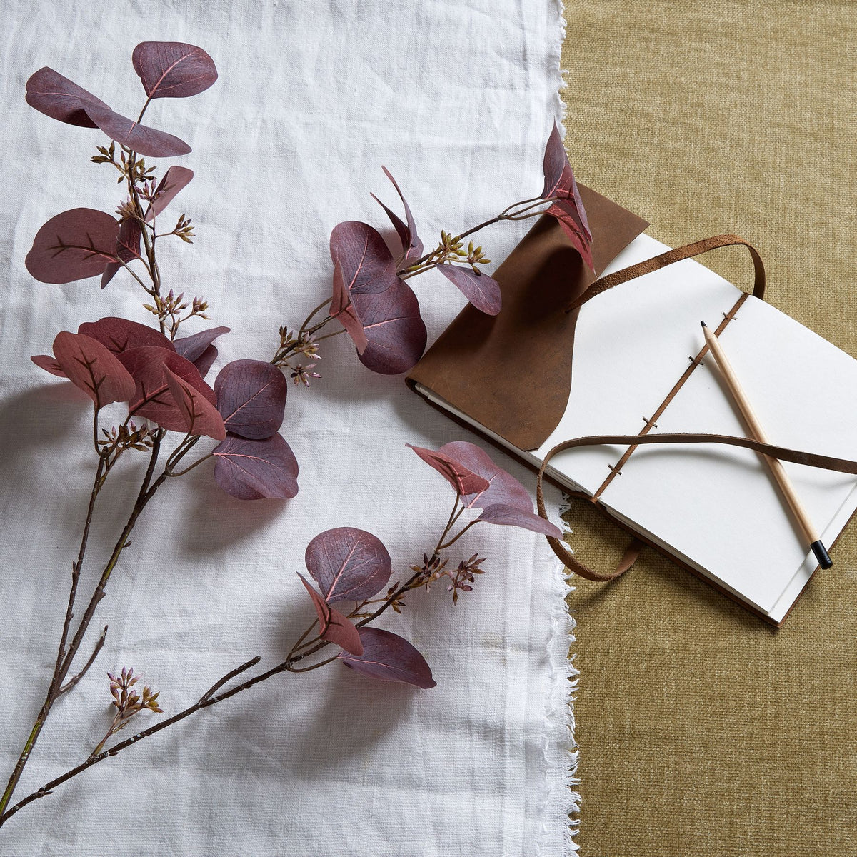 Burgundy Berried Eucalyptus by Hill Interiors