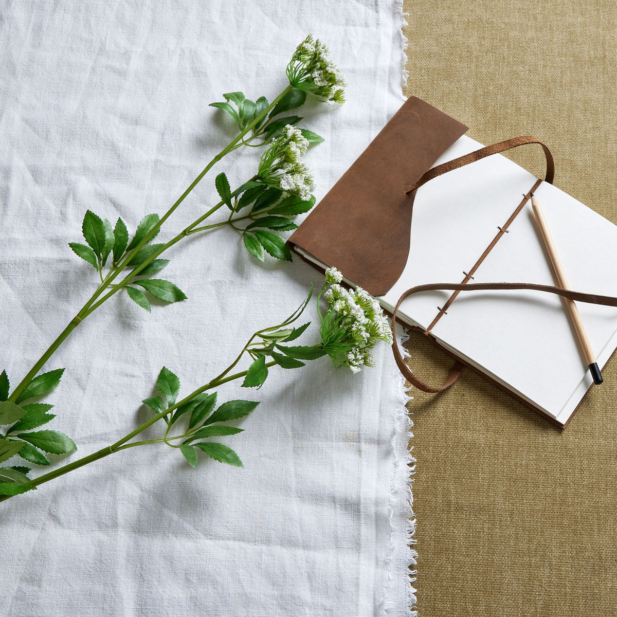 Faux White Cow Parsley Ammi by Hill Interiors