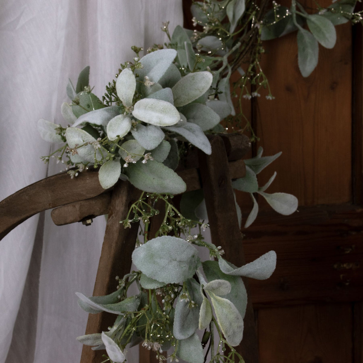 Winter Garland With Lambs Ear And Wax Flower by Hill Interiors - image 4