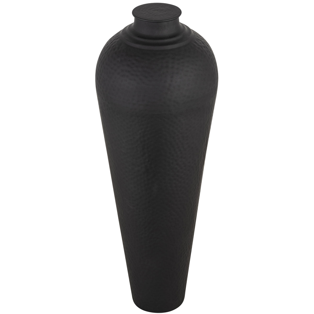 Matt Black Large Hammered Vase With Lid by Hill Interiors - image 3