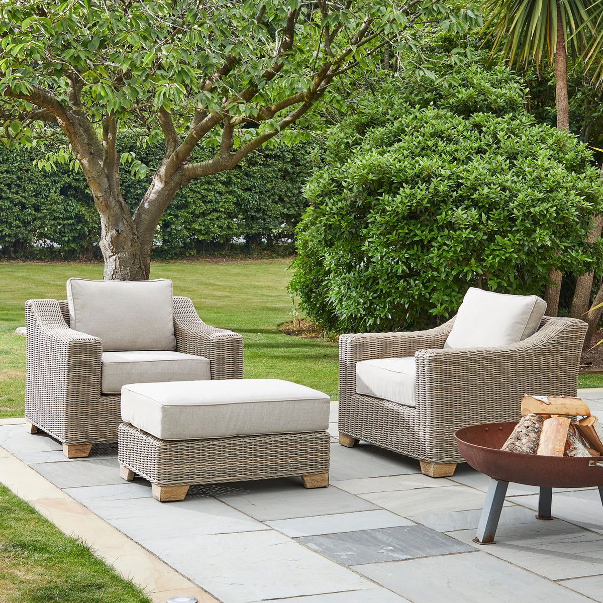 Capri Collection Outdoor Foot Stool by Hill Interiors - image 3