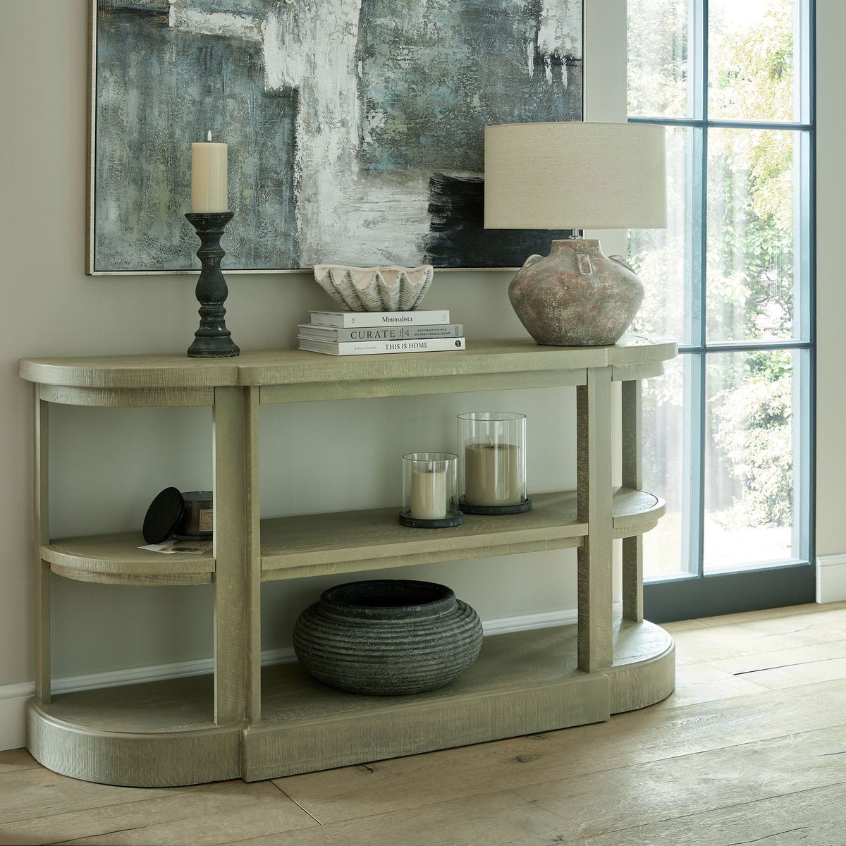 Luxe Collection Melt Effect 3x6 Taupe LED Wax Candle by Hill Interiors - image 3