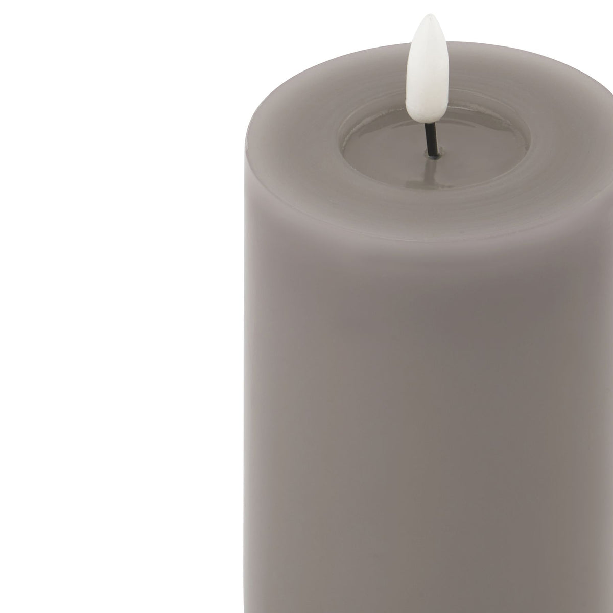 Luxe Collection Melt Effect 3x6 Grey LED Wax Candle by Hill Interiors - image 2