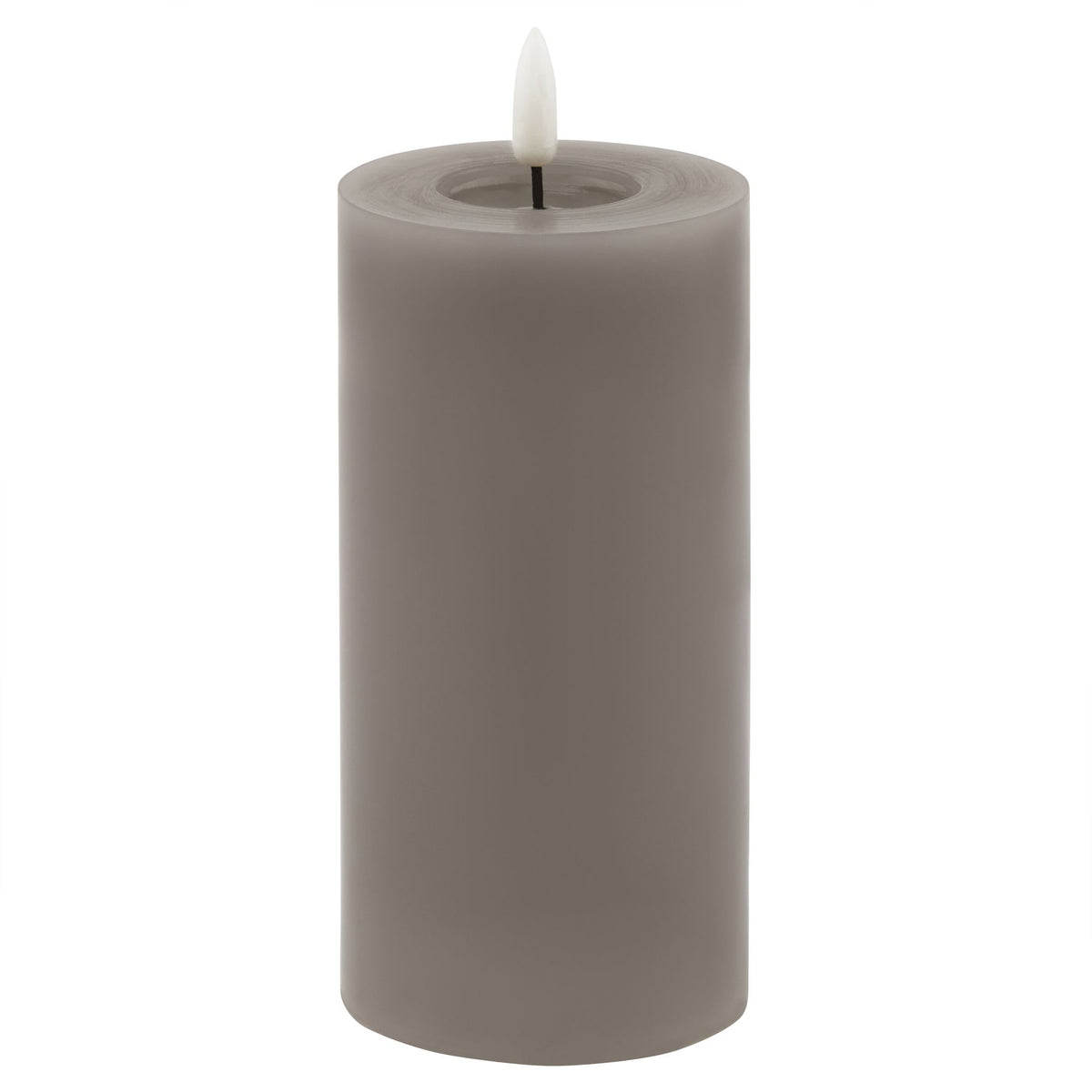 Luxe Collection Melt Effect 3x6 Grey LED Wax Candle by Hill Interiors