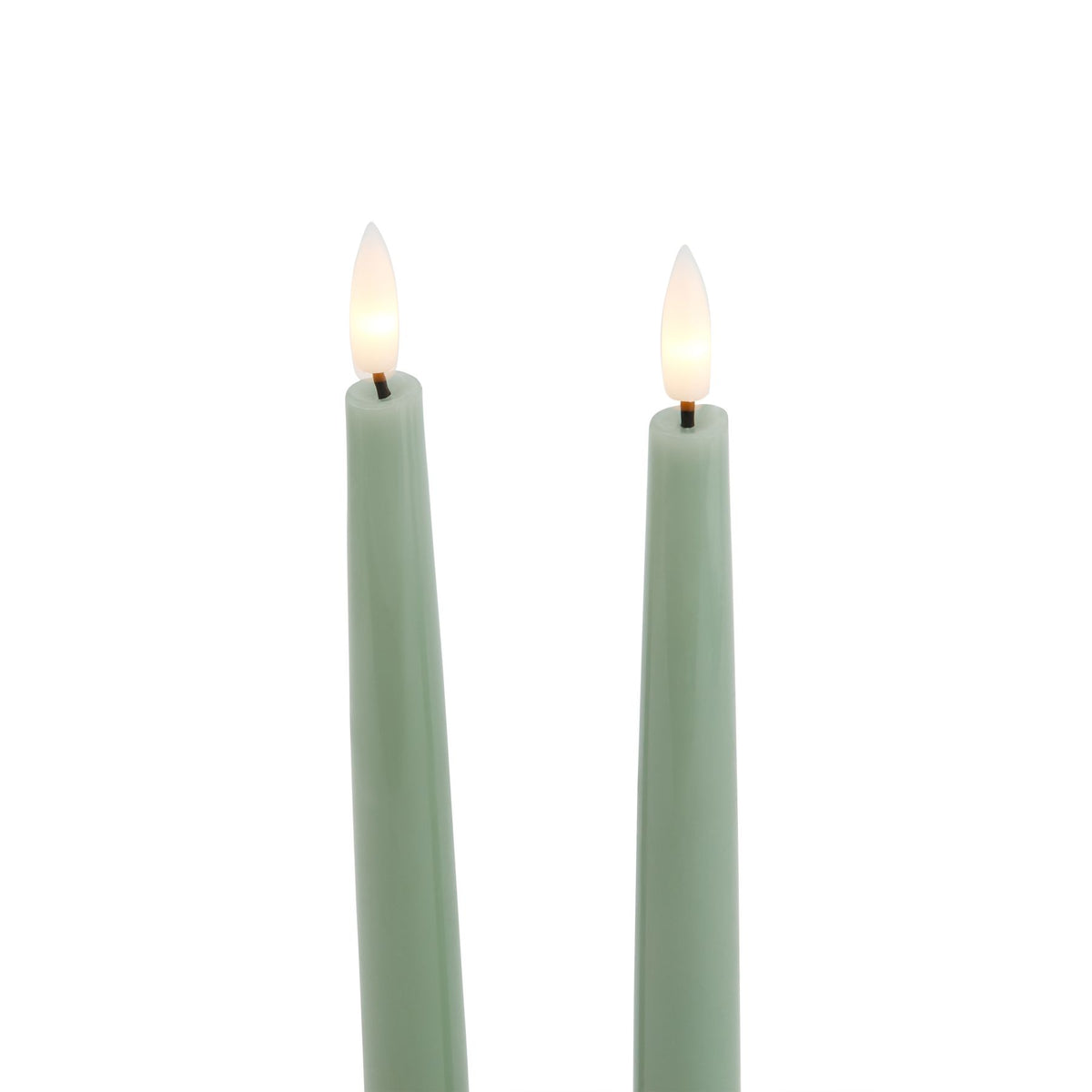 Luxe Collection S/2 Sage LED Wax Dinner Candles by Hill Interiors - image 3