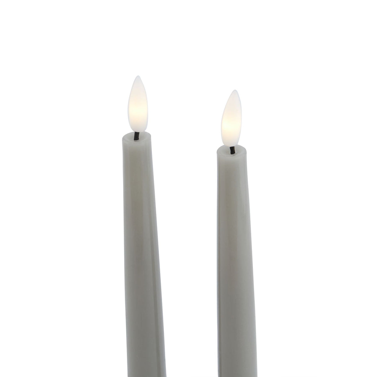 Luxe Collection S/2 Grey LED Wax Dinner Candles by Hill Interiors - image 3