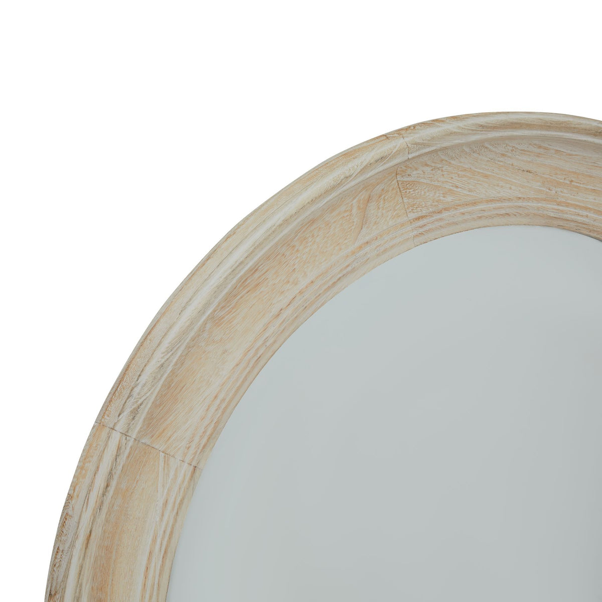 Washed Wood Round Framed Mirror by Hill Interiors - image 2