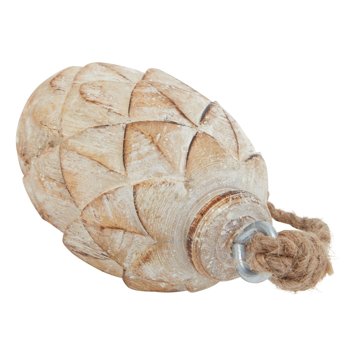 Antique White Wash Small Pine Cone Bauble by Hill Interiors - image 2