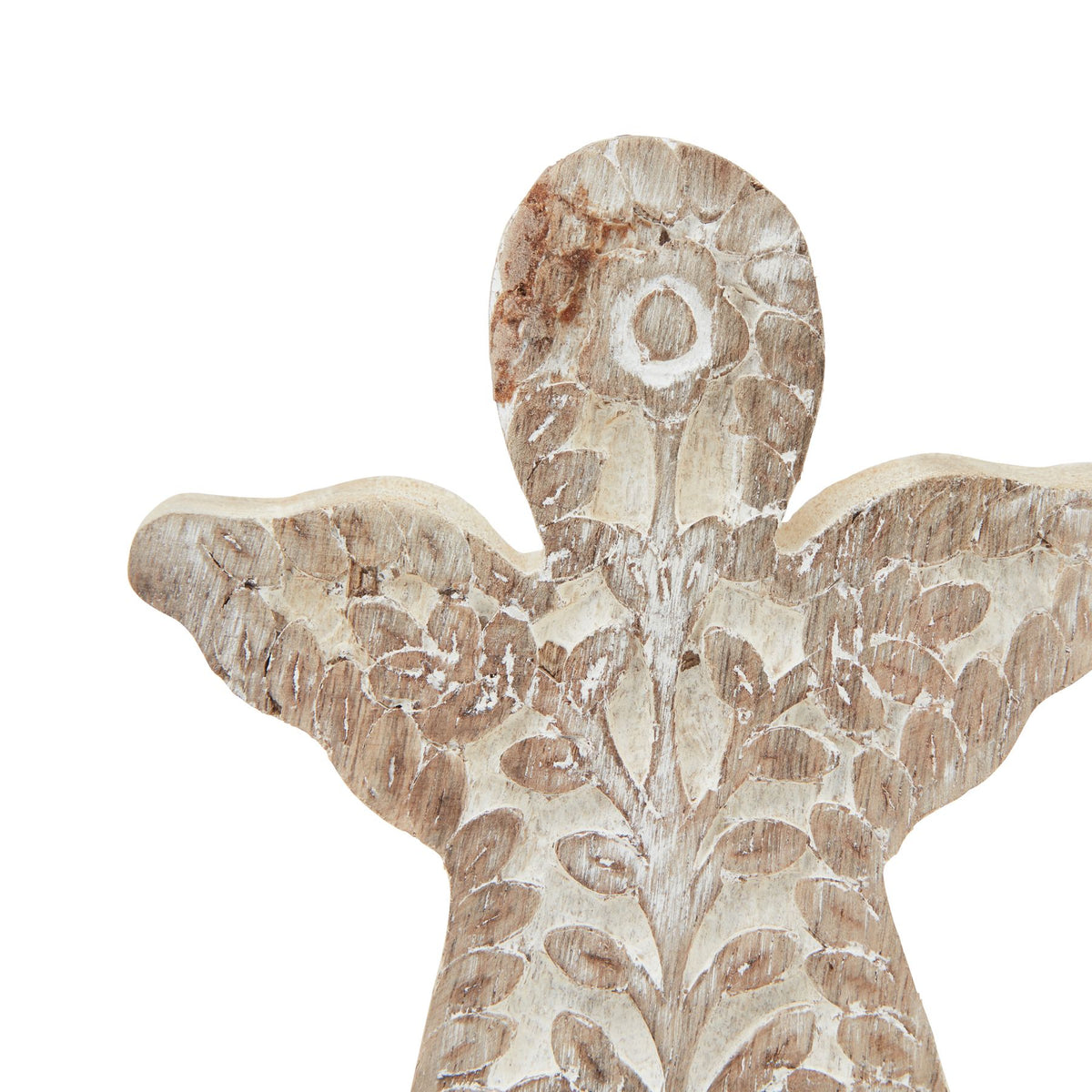 White Wash Collection Patterned Large Angel Decoration by Hill Interiors - image 3