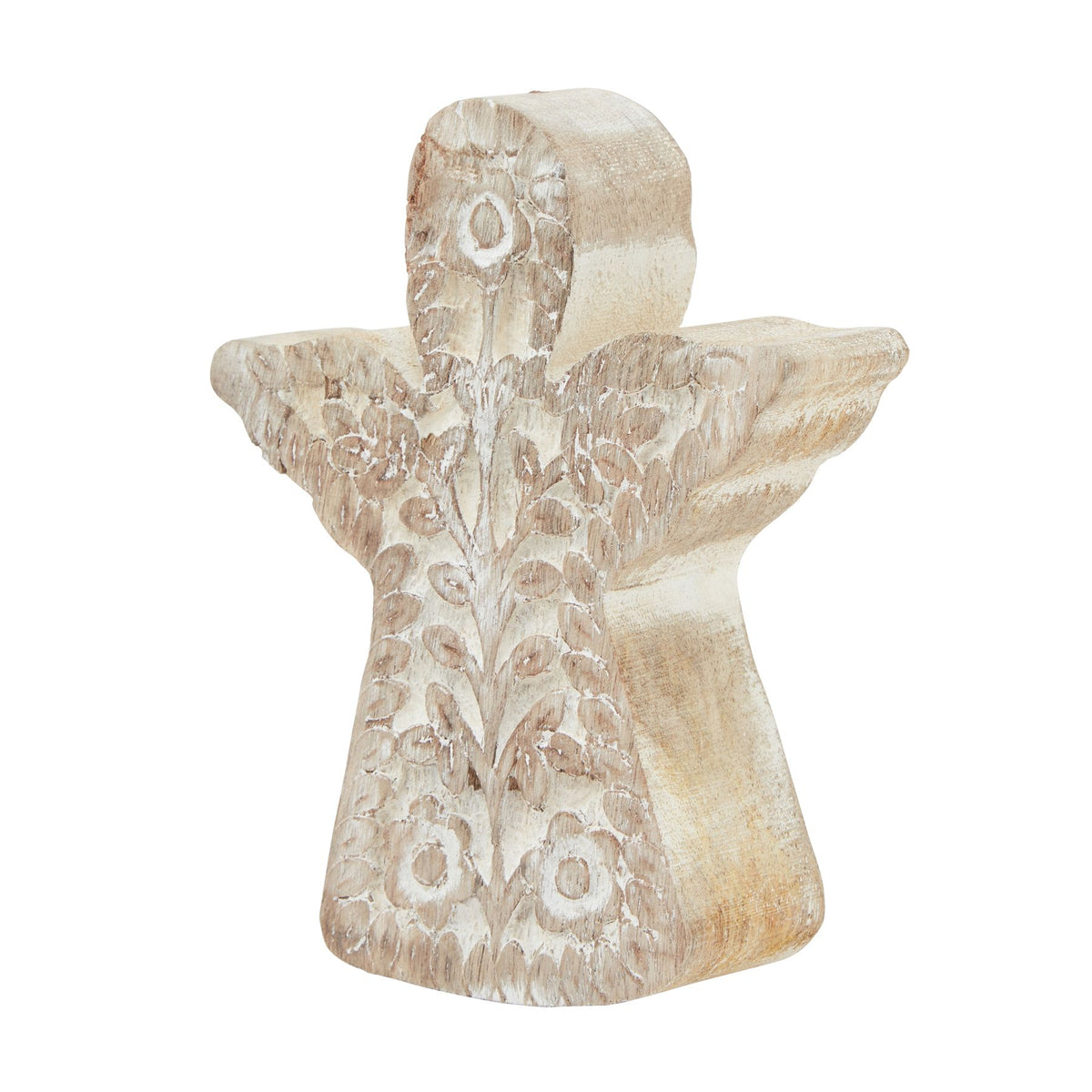 White Wash Collection Patterned Large Angel Decoration by Hill Interiors