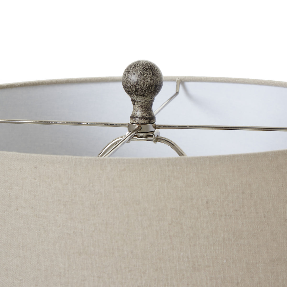 Ochre Carved Textured Table Lamp With Linen Shade by Hill Interiors - image 3