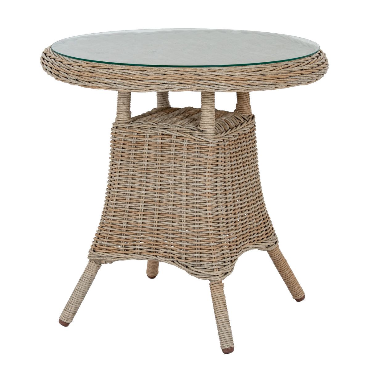 Amalfi Collection Outdoor Bistro Table With Wood Top by Hill Interiors - image 3