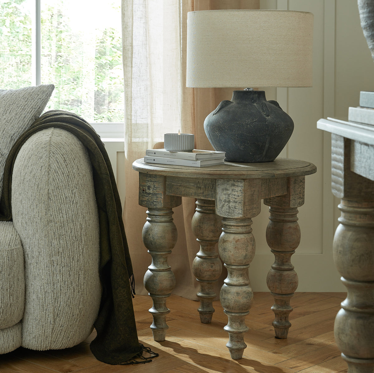 The Rutland Collection Round Side Table by Hill Interiors