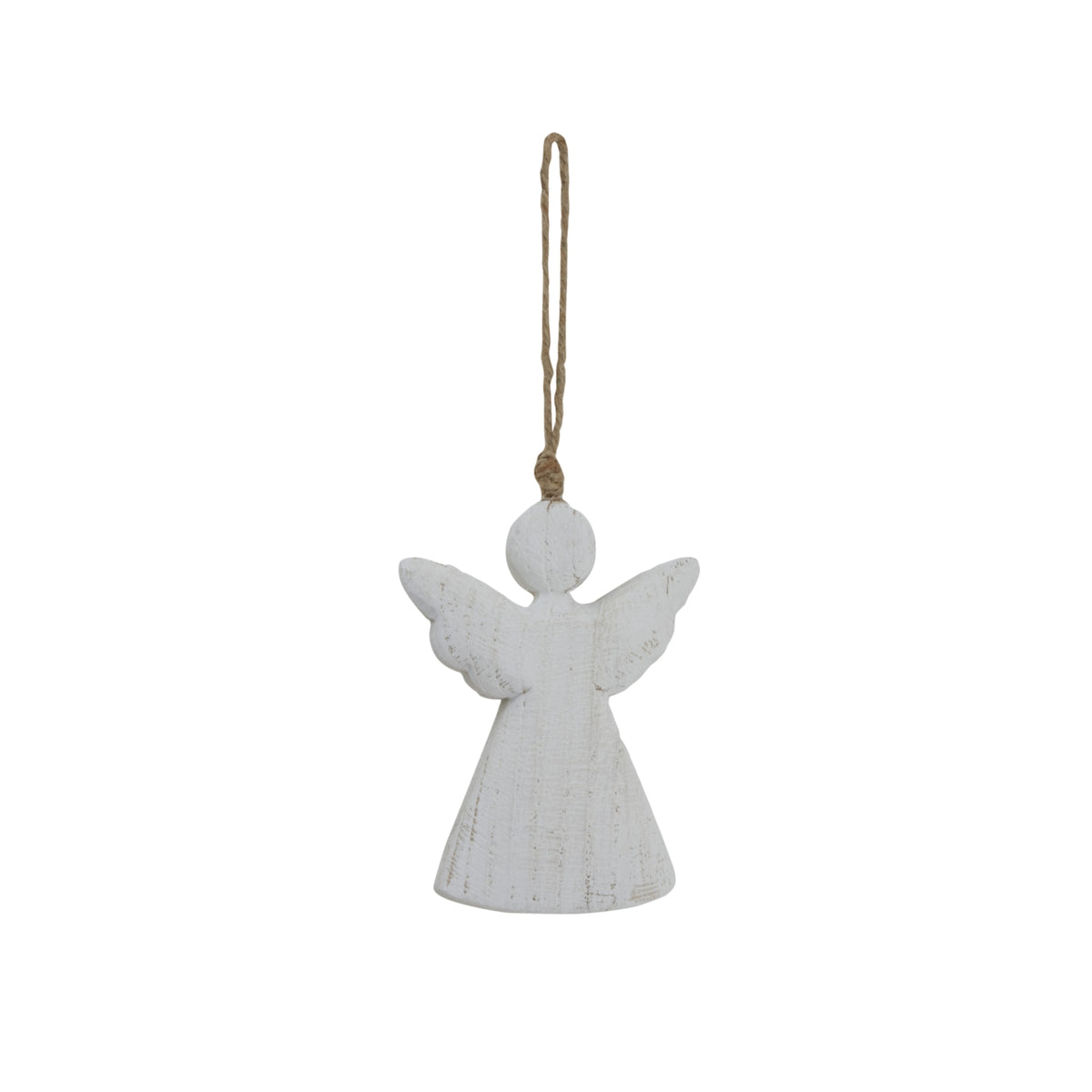 Whitewashed Rustic Hanging Angel by Hill Interiors