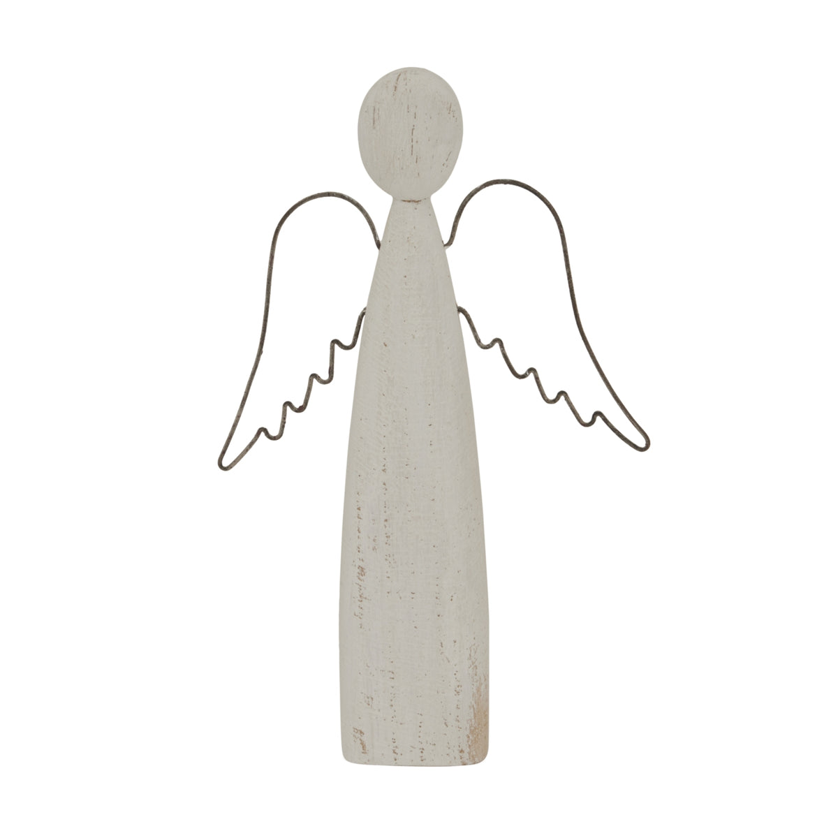 Whitewashed Rustic Standing Angel by SEDERVA
