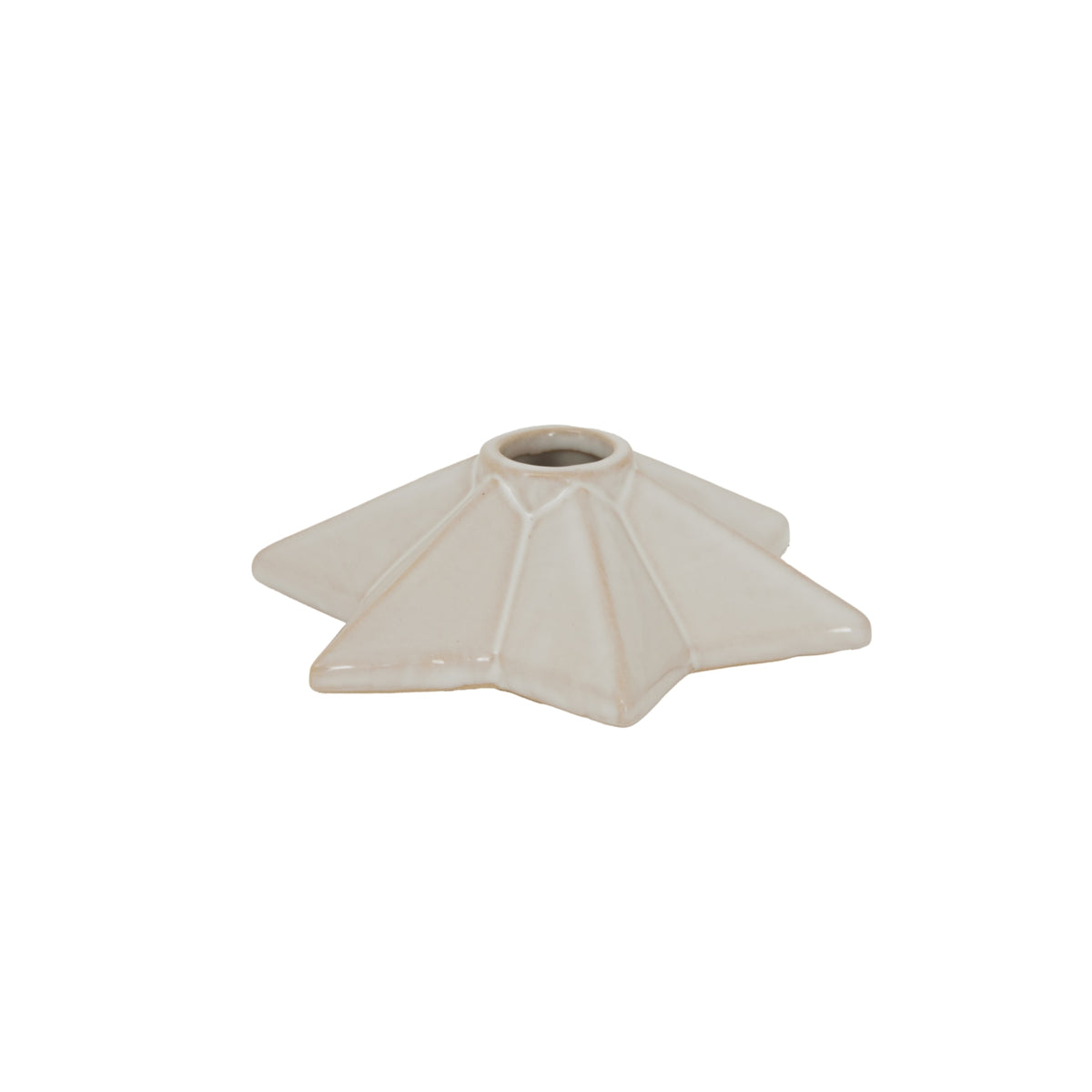 Alora Ceramic Angled Star Candle Holder by Hill Interiors