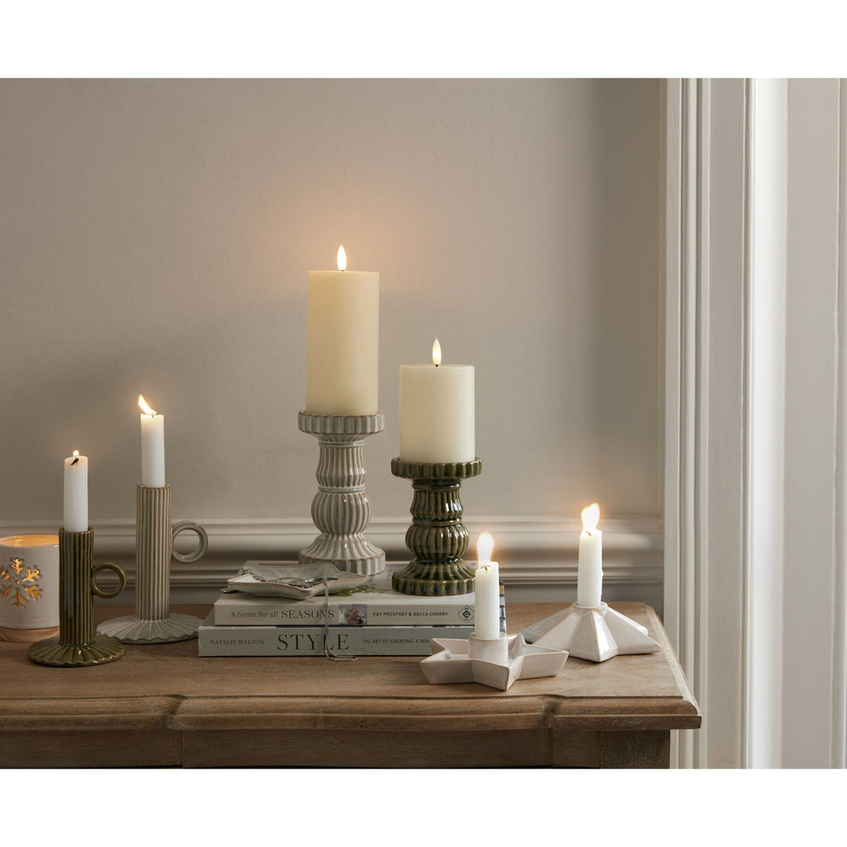 Alora Ceramic Pillar Candle Holder by Hill Interiors - image 3