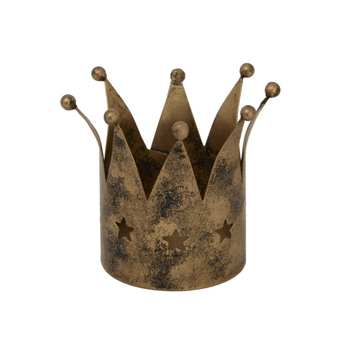 Antique Gold Crown Tealight Holder by Hill Interiors