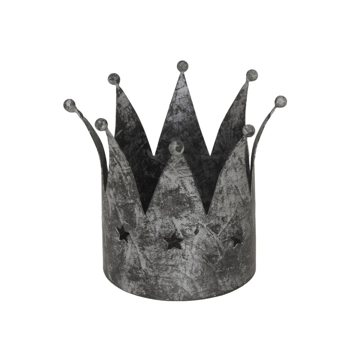 Antique Silver Crown Candle Holder by Hill Interiors