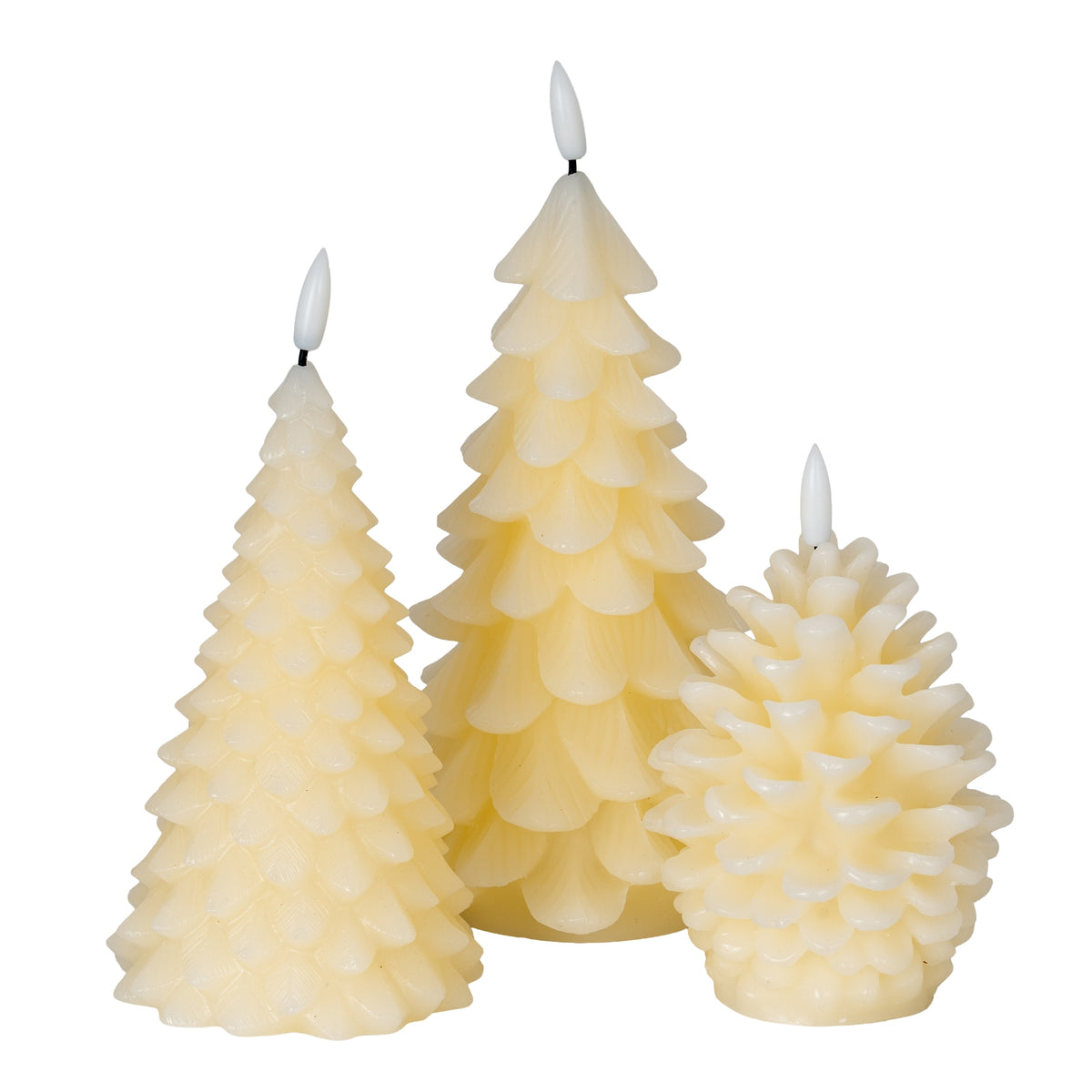 Luxe Collection Natural Glow Cream Large Tree LED Wax Candle by Hill Interiors - image 5
