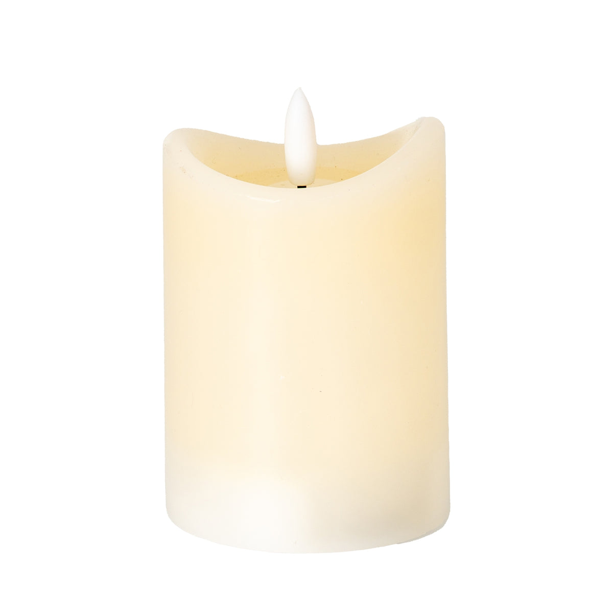 Luxe Collection Natural Glow 2.75x4 Cream Melted LED Candle by Hill Interiors