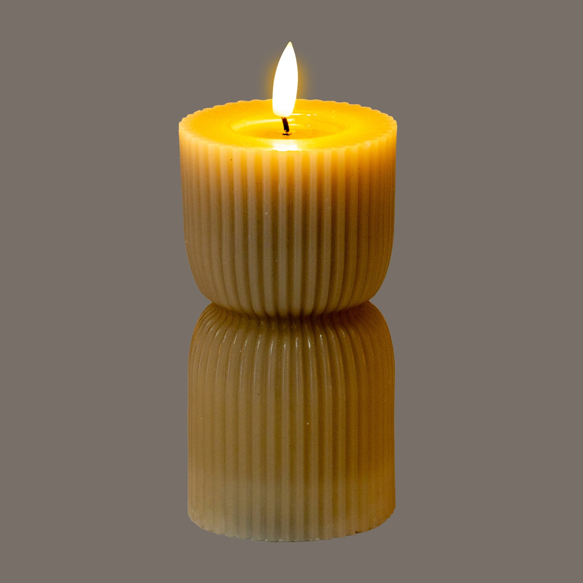 Luxe Collection Natural Glow 2.75x6 Stone Carved LED Candle by Hill Interiors - image 2