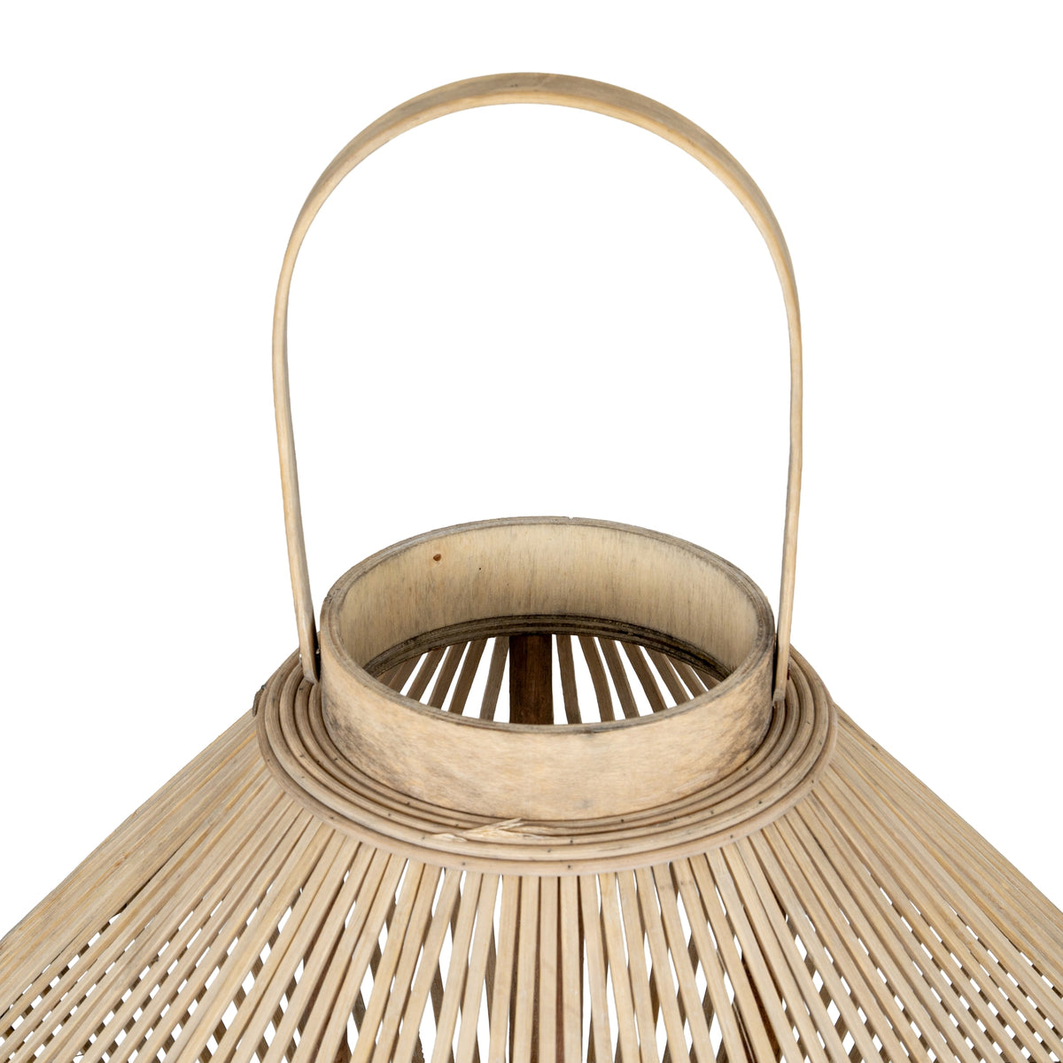 Cone Wicker Lantern With Glass Holder by Hill Interiors - image 3
