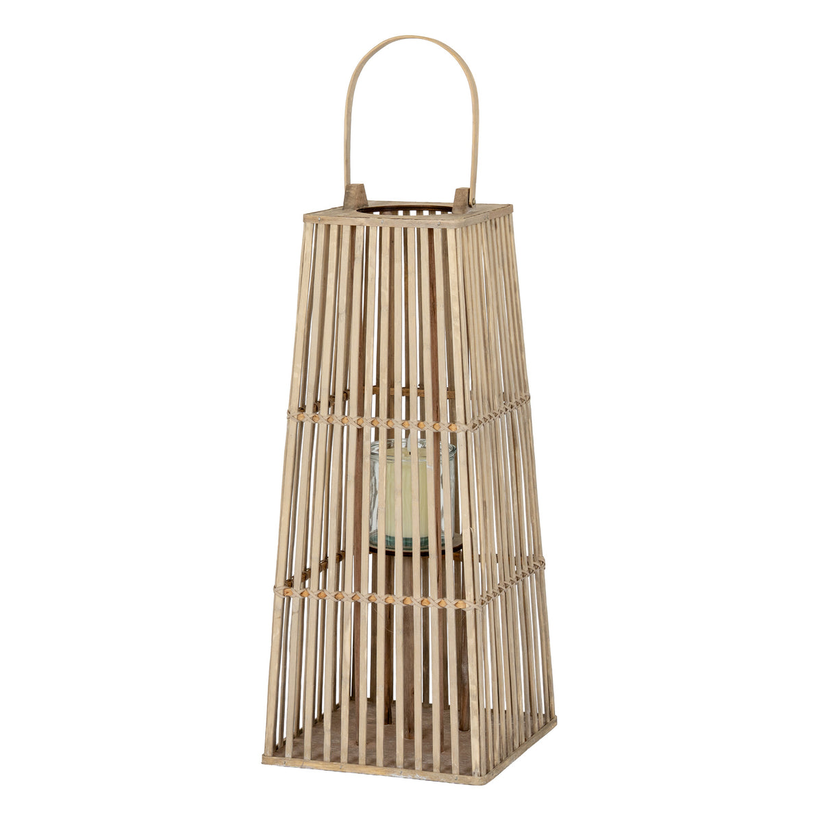 Medium Silo Wicker Lantern With Glass Holder by Hill Interiors - image 3