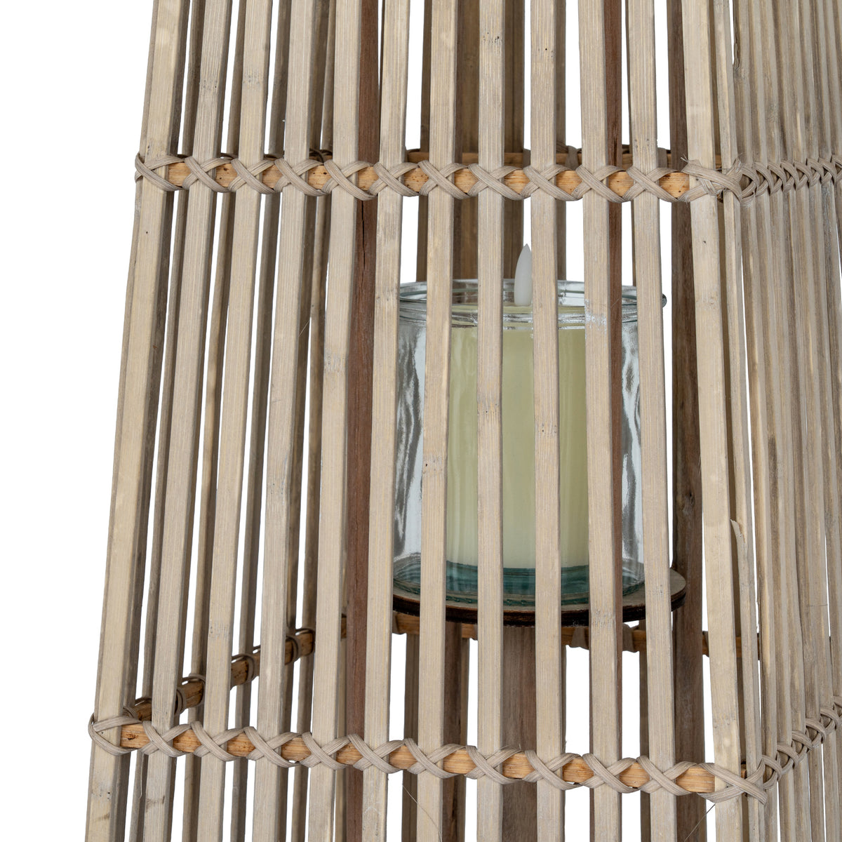 Medium Silo Wicker Lantern With Glass Holder by Hill Interiors - image 5