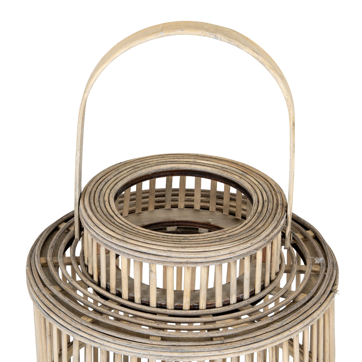 Cylinder Wicker Lantern With Glass Holder by Hill Interiors - image 3
