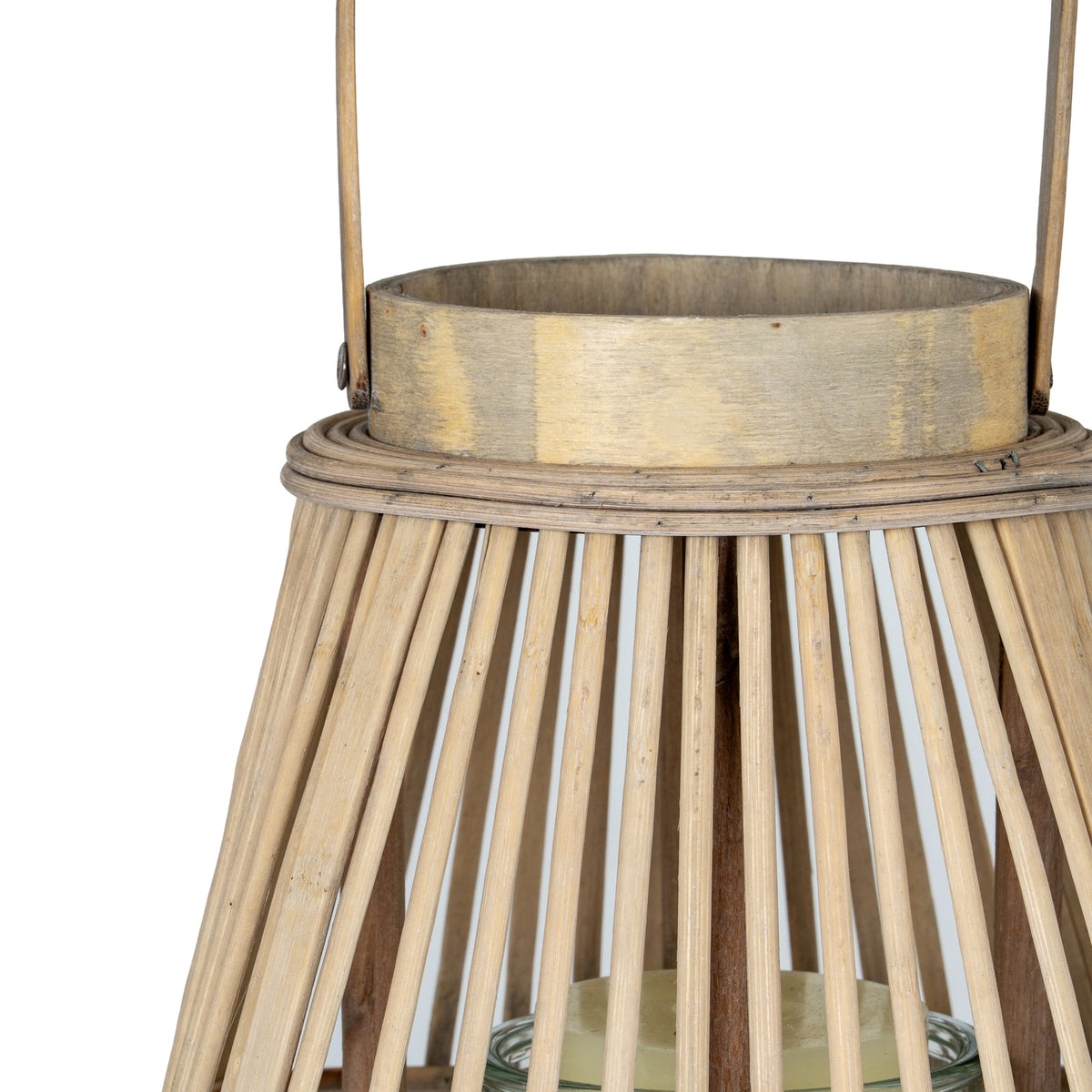 Medium Peardrop Wicker Lantern With Glass Holder by Hill Interiors - image 4