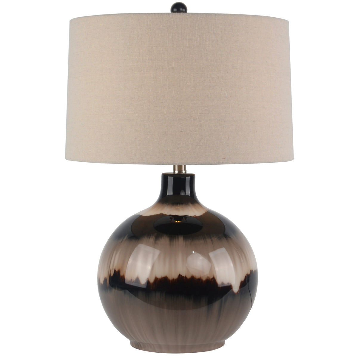 Sepia Shadows Table Lamp With Linen Shade by Hill Interiors - image 2