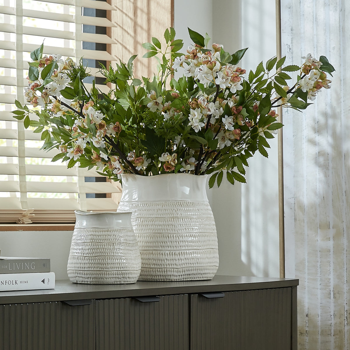 Tava Wide Hewn Vase by Hill Interiors - image 5