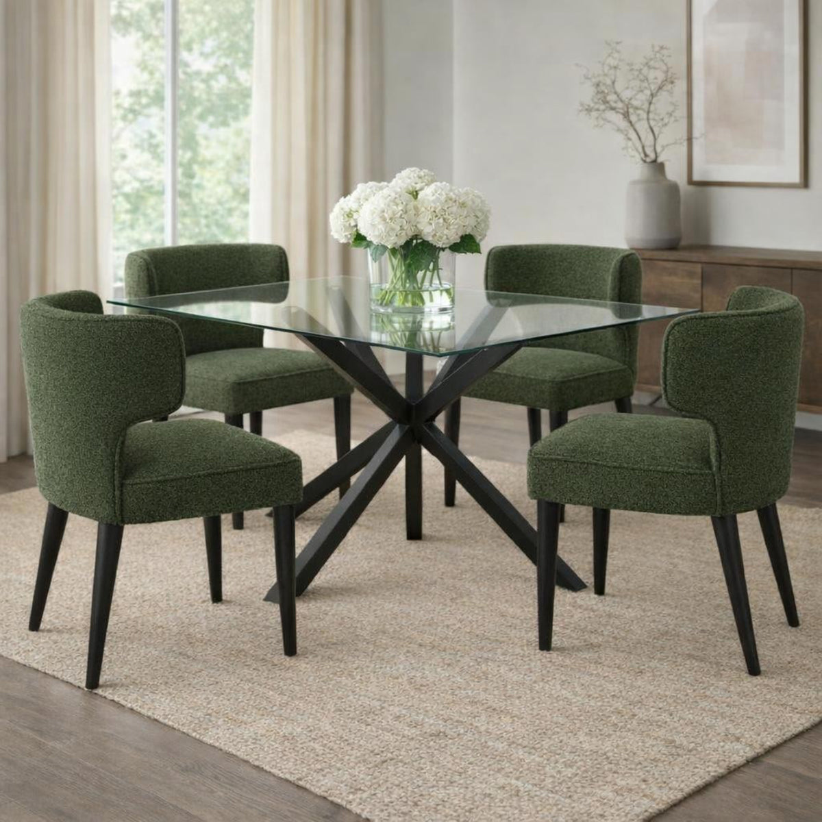 Avia Moss Dining Chair by Hill Interiors