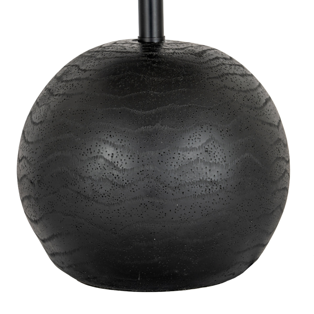 Black Cannon Table Lamp With Hessian Shade by SEDERVA - image 3