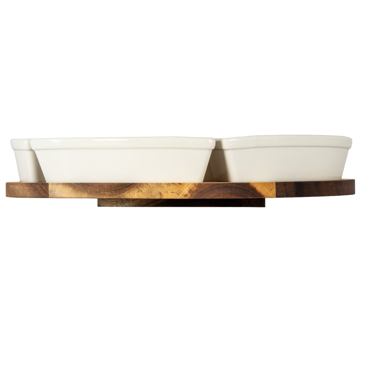 Acacia Lazy Susan including Ceramic Serving Bowls by SEDERVA - image 3