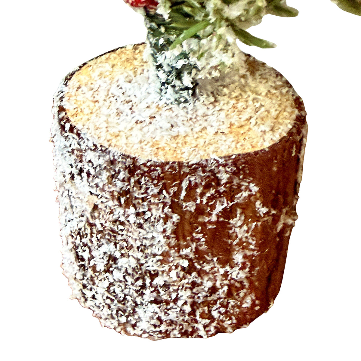 Large Frosted Winter Berry Tree On Wooden Block by Hill Interiors - image 3