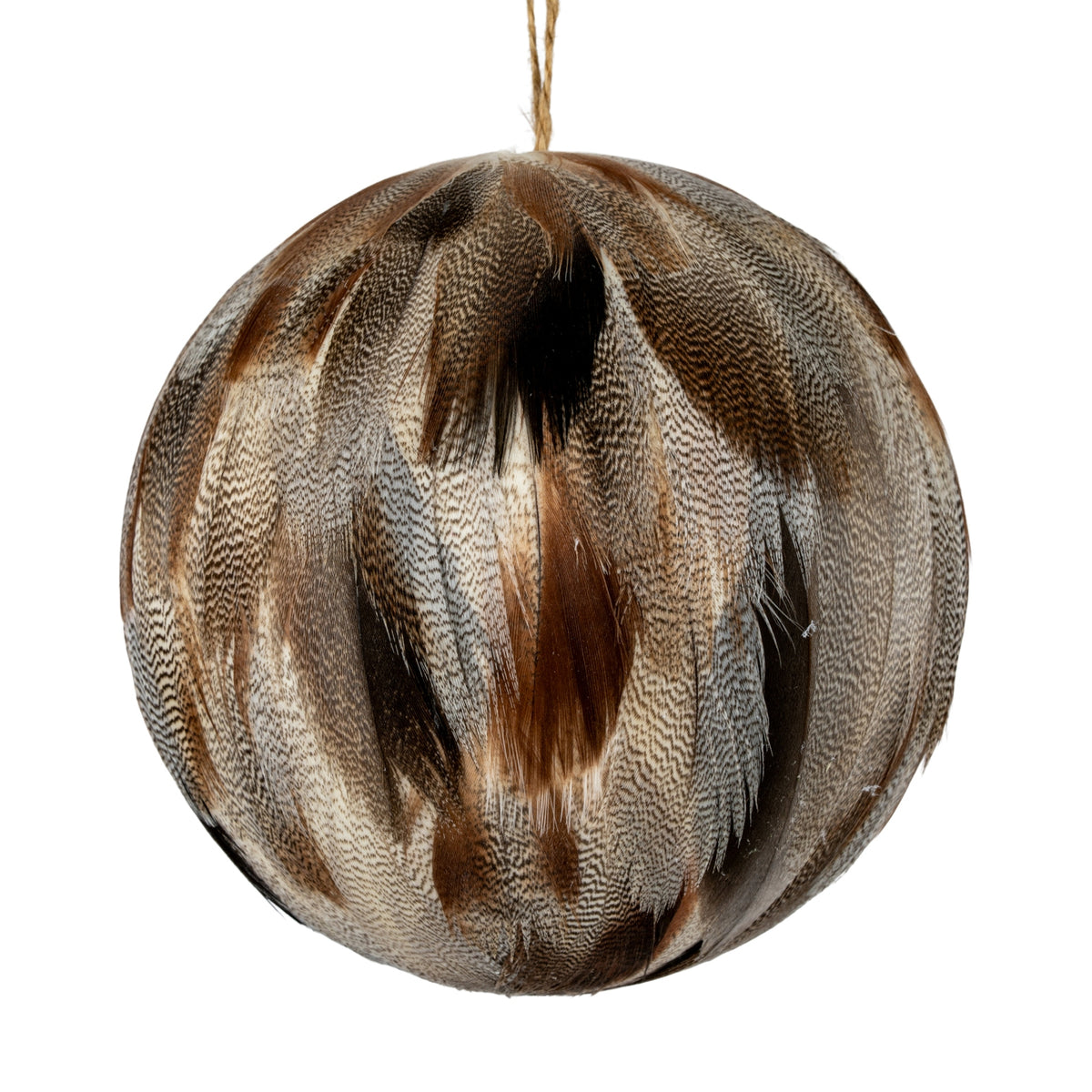 Large Fawn Feathered Bauble by Hill Interiors - image 2