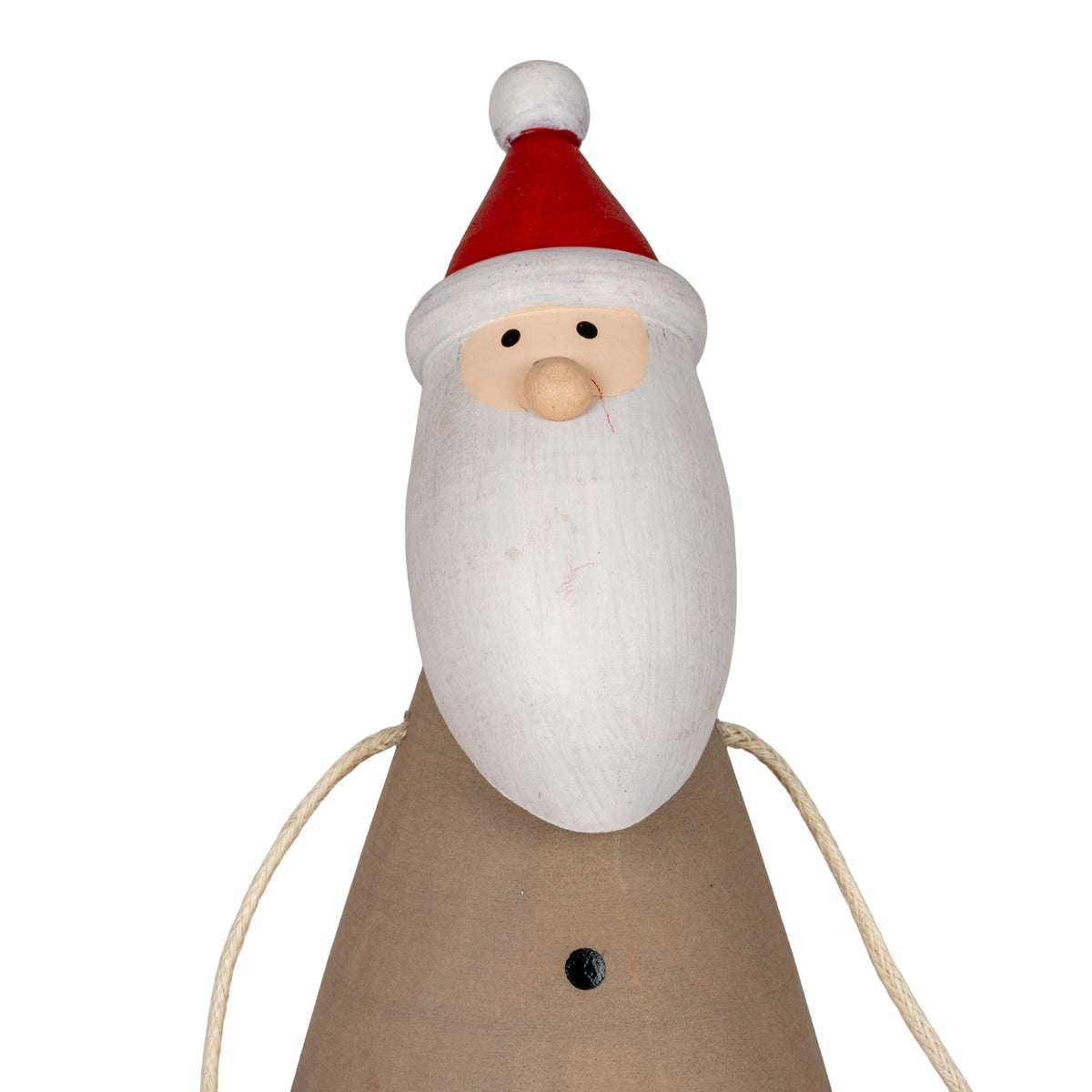 Wooden Jolly Sitting Santa Decoration by Hill Interiors - image 3