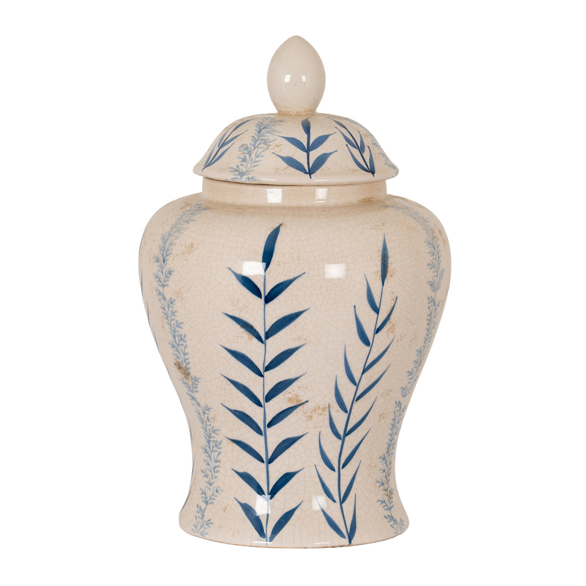 Blue Flora Ceramic Ginger Jar by Hill Interiors