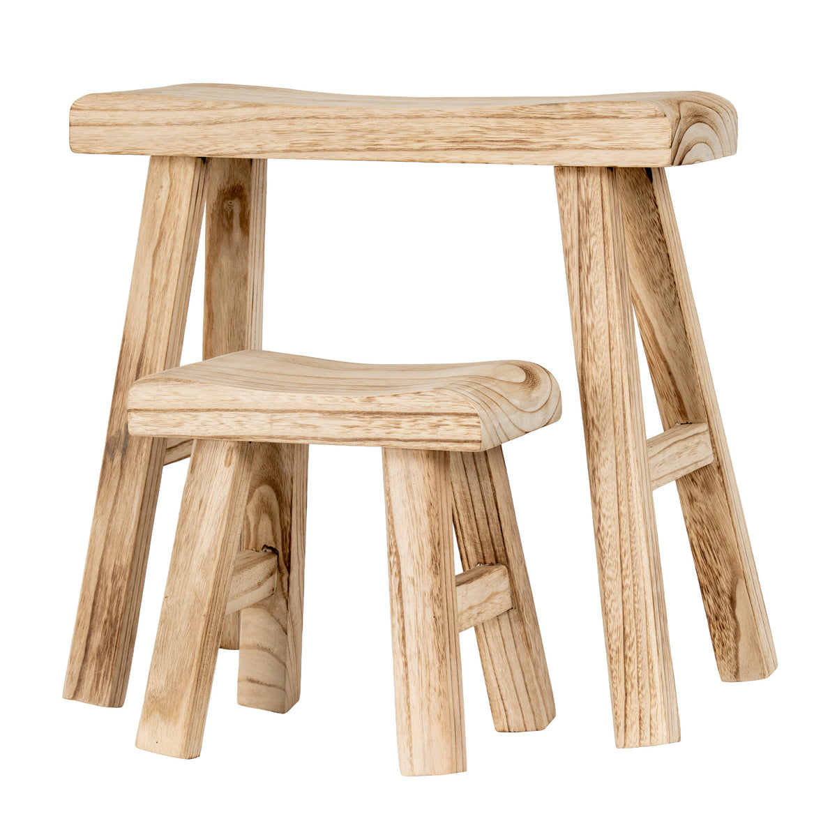 Large Wooden Artisan Stool by Hill Interiors - image 4