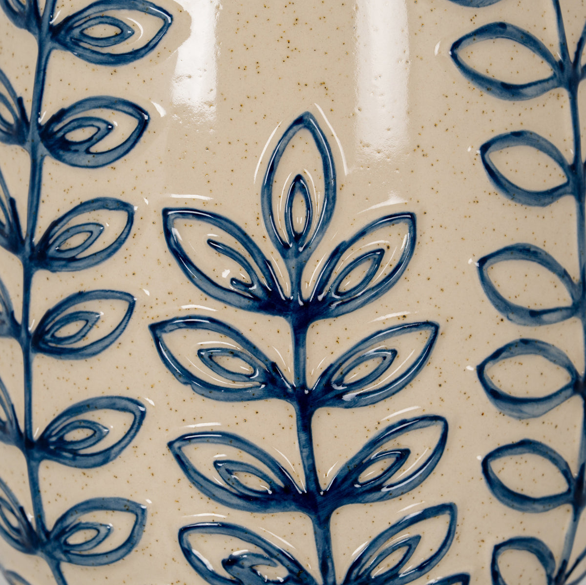 Blue Leaf Large Ceramic Bottle Vase by Hill Interiors - image 4
